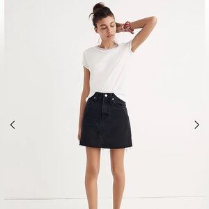 Madewell Denim Frisco Mini Skirt in Lunar Wash